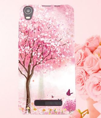 Чехол для  Prestigio Wize M3 PSP3506 DUO "Сакура" (силикон)-0